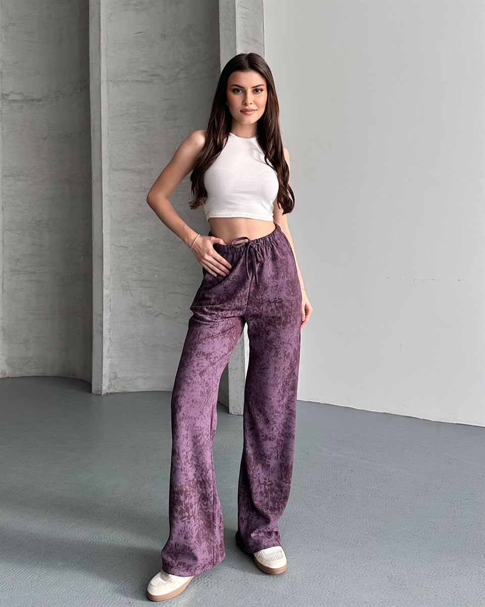 Vintage Bol Paça Mor Pantolon