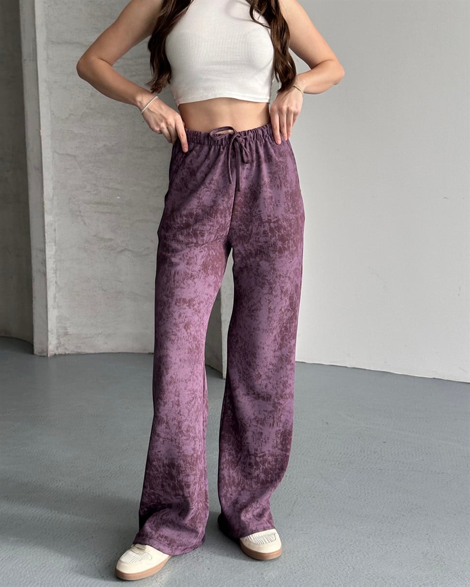 Vintage Bol Paça Mor Pantolon