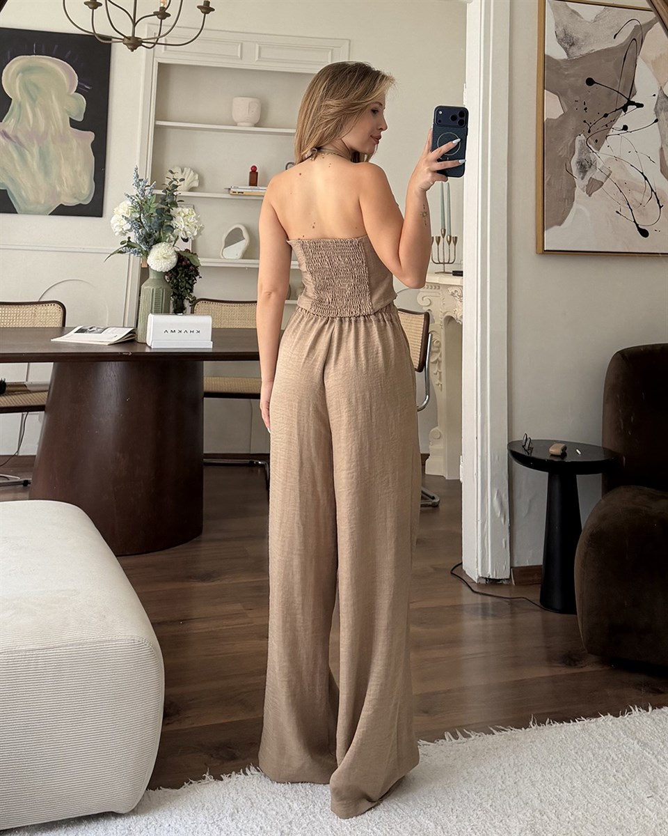 Vizon Askılı Büstiyer Pantolon Takım