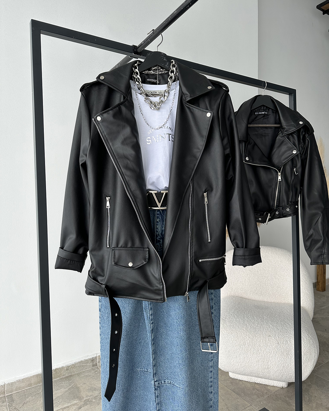 Cpt Siyah Deri Ceket