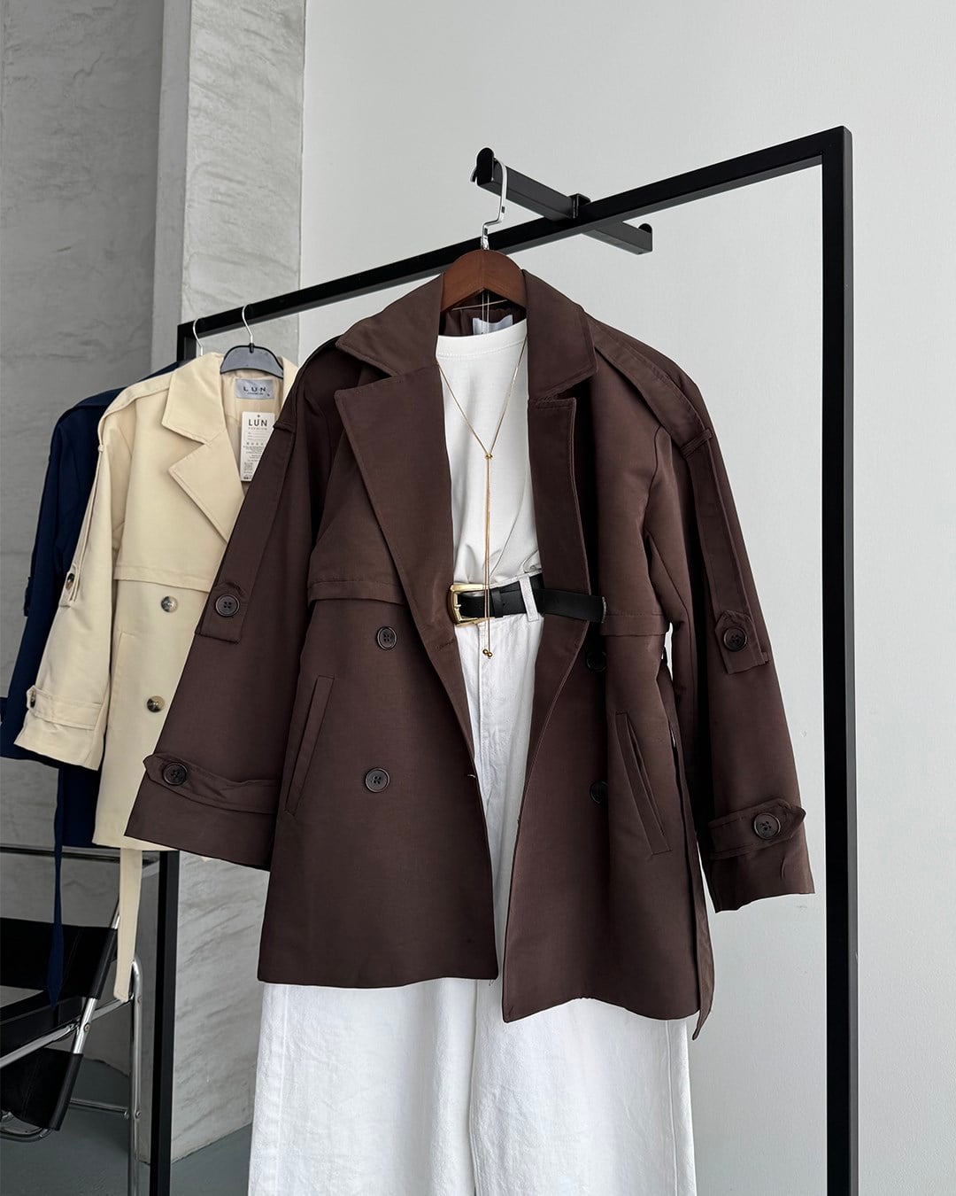 Klas Kemerli Kahverengi Trençkot