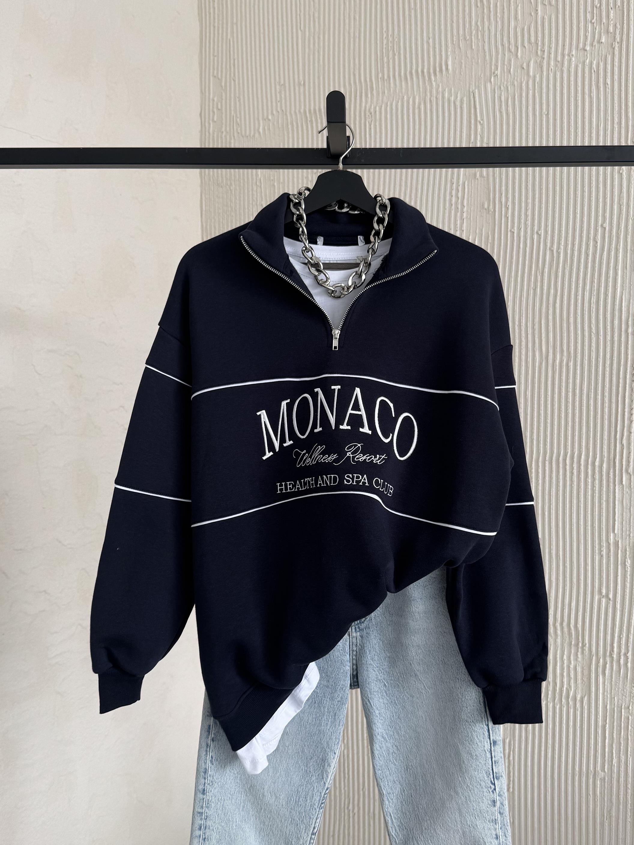Monaco Unisex Lacivert Sweatshirt
