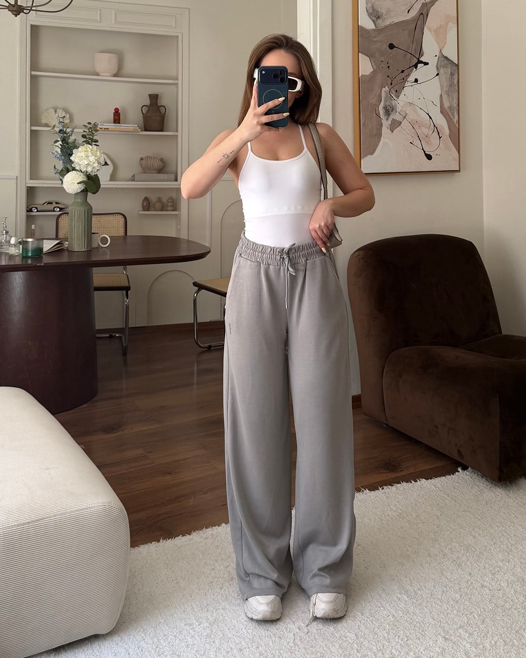 Soft Gri Basic Alt Eşofman