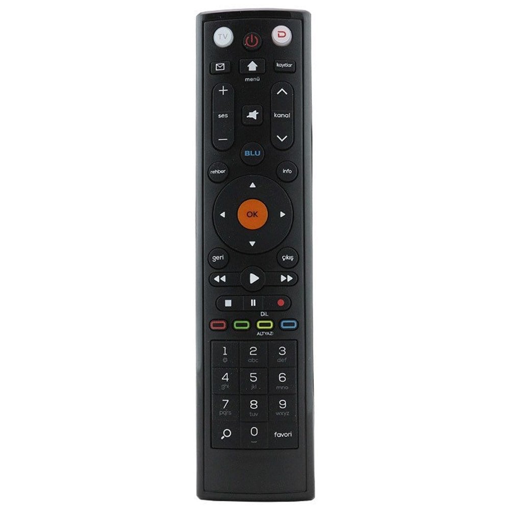 Dsmart Uyumlu 2017 HD Blue Uydu Alıcı Kumandası