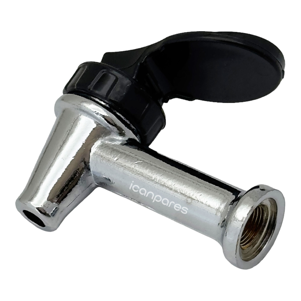 Semaver Musluk Göstergesiz, İçten Dişli, Basmalı, Demir, Kazan Musluğu 7cm