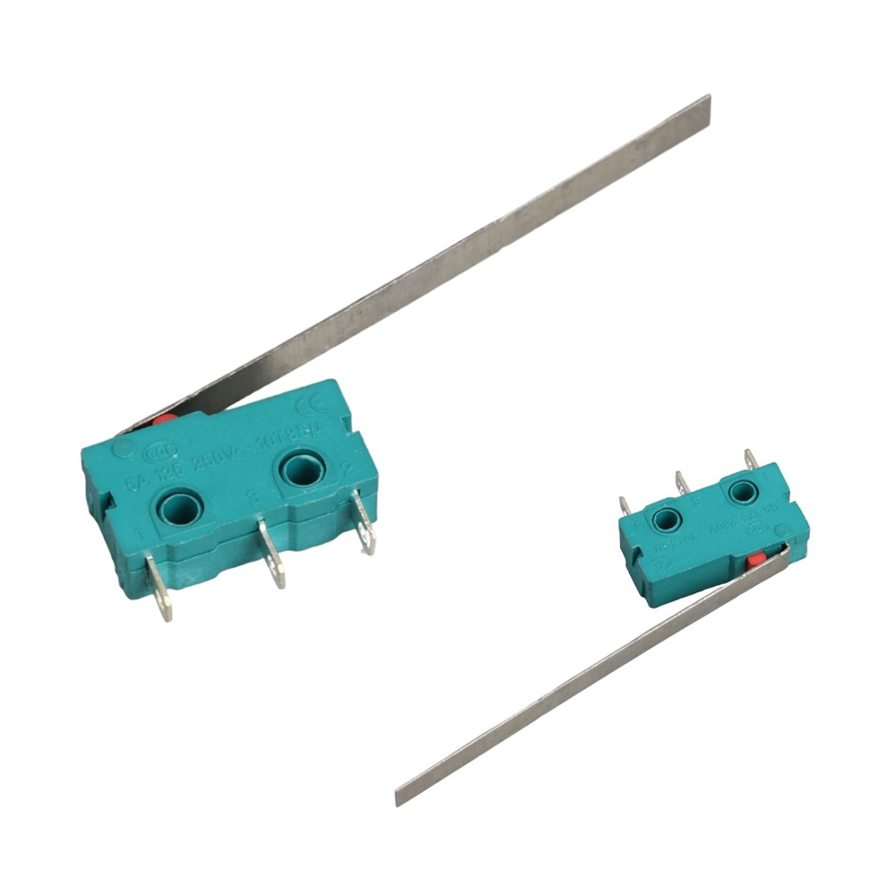 Universal KW4-ZDF Mini Mikro Switch Uzun Paletli - 3 Pin Lehim Bacaklı - 5A 250V