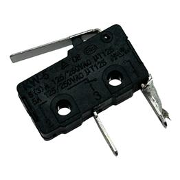 Universal KW-5 Paletli Mikro Switch - 2 Uçlu, 5(3)A 125/250V - Siyah