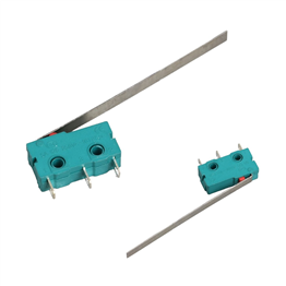 Universal KW4-ZDF Mini Mikro Switch Uzun Paletli - 3 Pin Lehim Bacaklı - 5A 250V