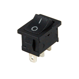 Universal Mini Işıksız 3 Pinli Açma Kapama Anahtarı - 10A 125V - Siyah