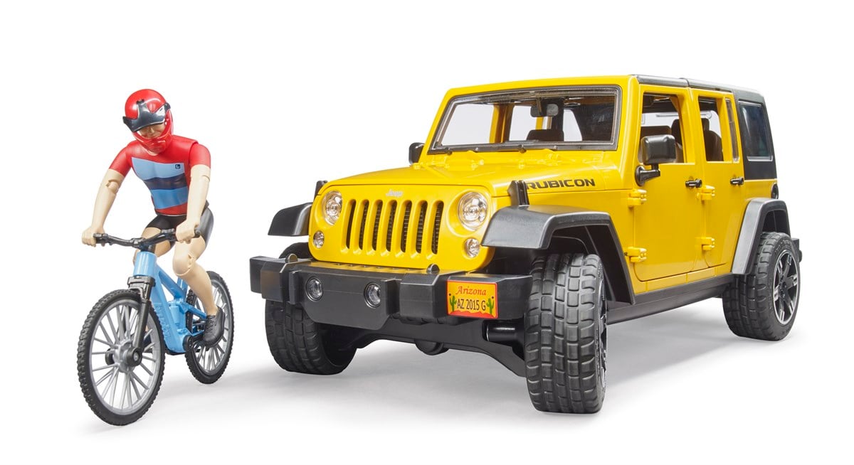 Bruder Jeep W. Rubicon & Bisiklet Ve Sürücüsü