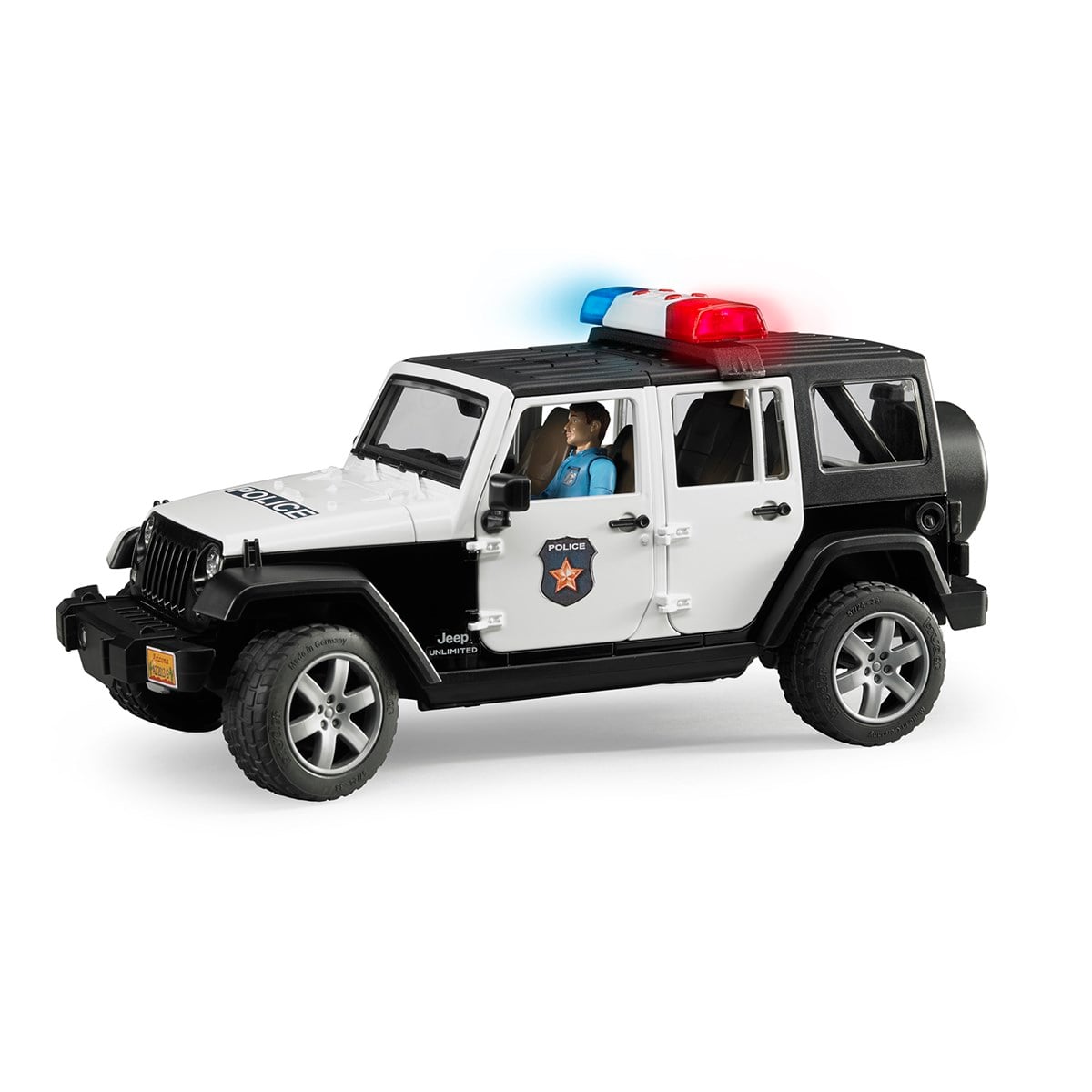 BRUDER Jeep Wrangler U.R. Polis Aracı Ve Memur-BR02526