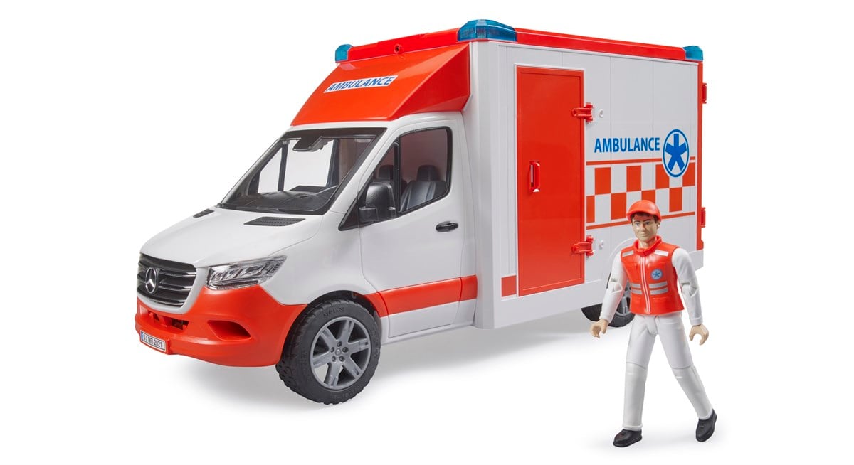 Bruder Mercedes Benz Sprinter Sirenli Ambulans ve Ekibi BR02676