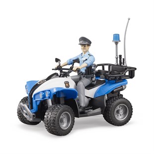 BRUDER Atv Polis Aracı & Bayan Polis Memuru Ve  Aksesuar.-BR63010