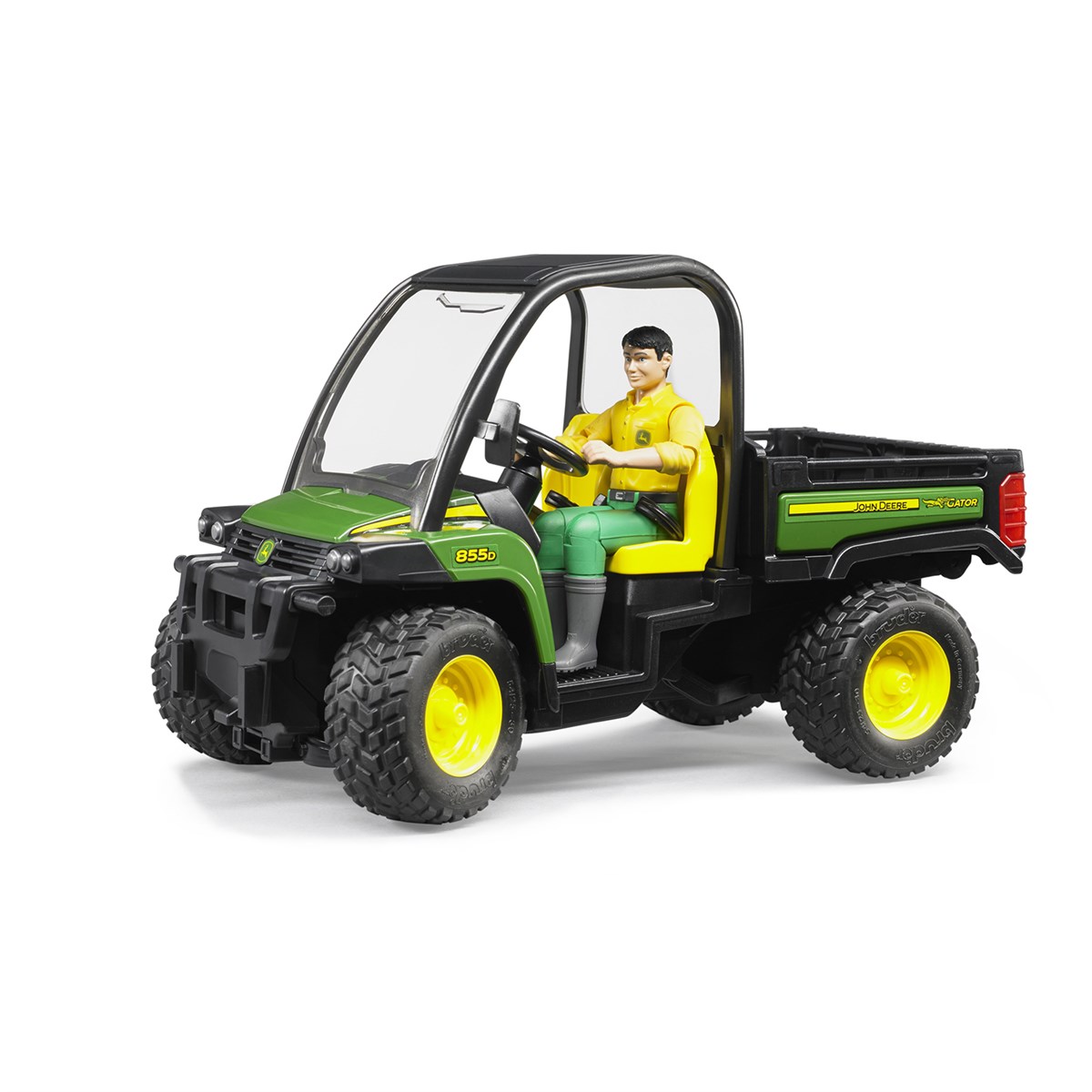 BRUDER John Deere Gator 855D & Bworld Adam-BR02490