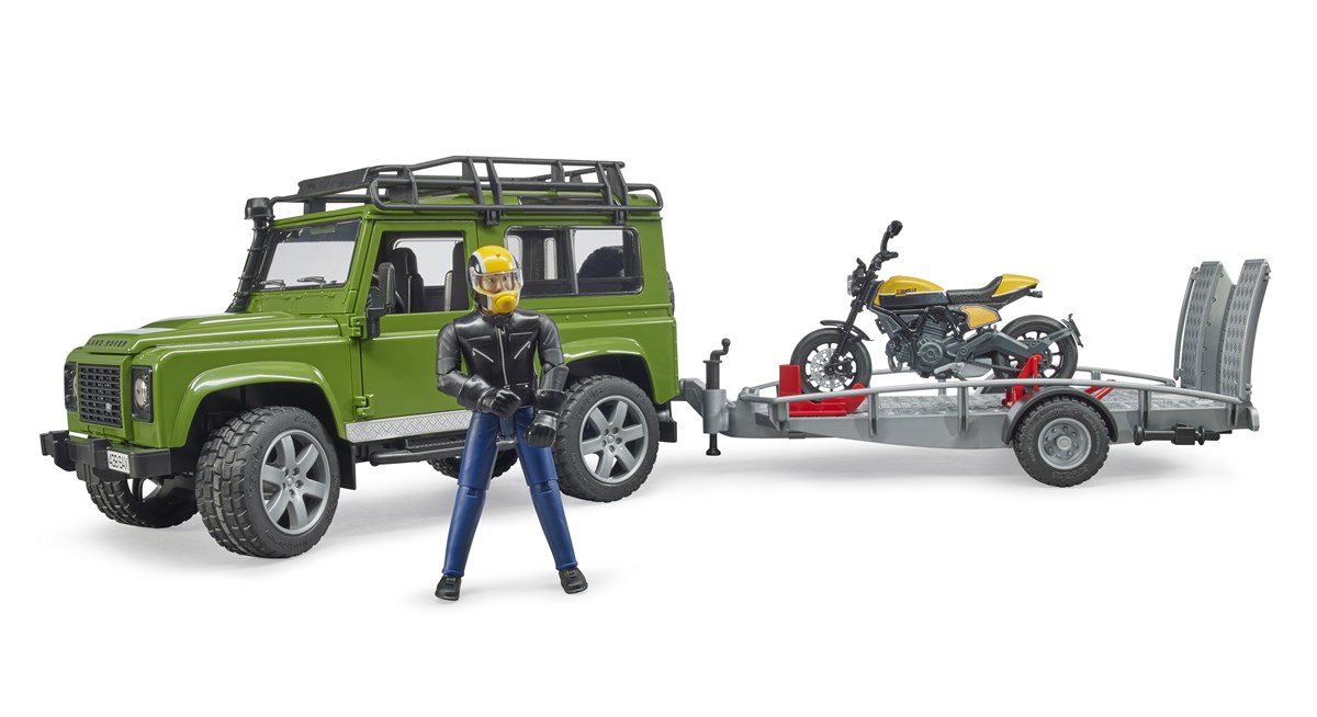 BRUDER Land Rover Arazi Aracı & Ducati Motorsiklet Ve Sürücüsü