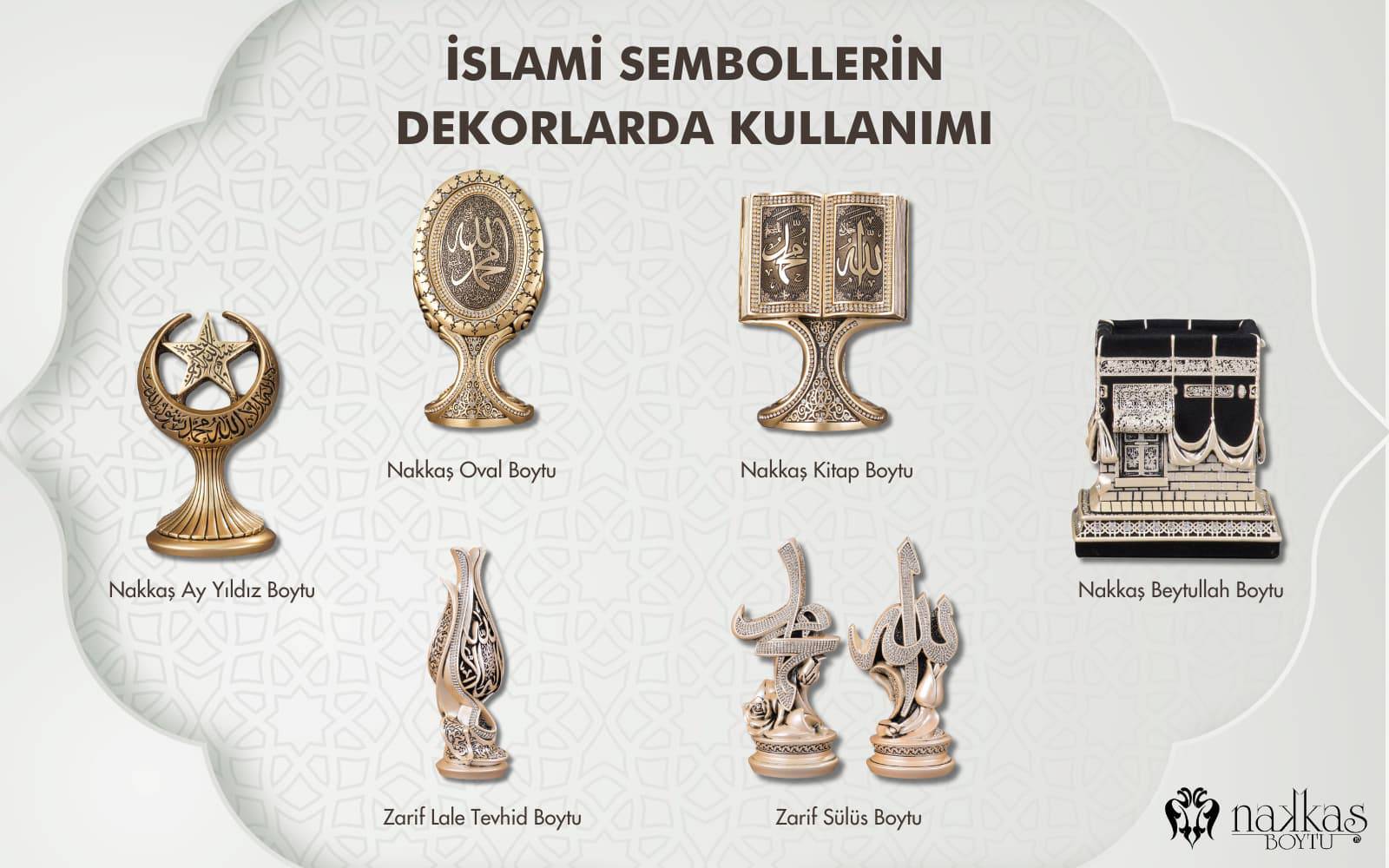 İslami dekoratif objeler koleksiyonu