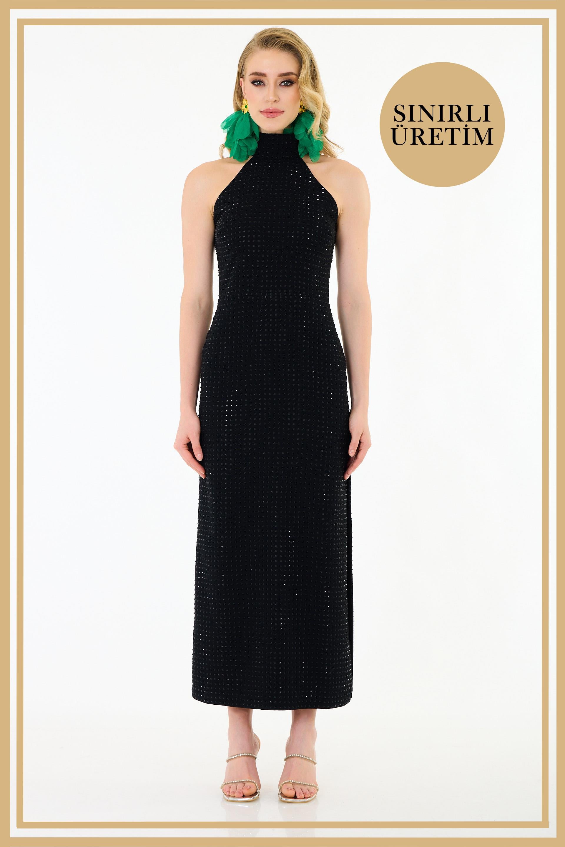 40016-27CARMENCarmen Limited Edition | LILY Siyah Uzun Elbise