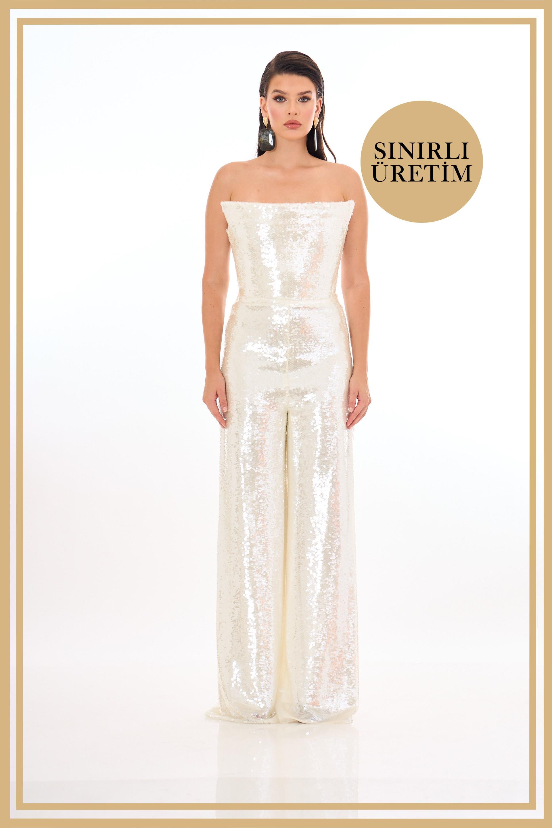 40036-6CARMENCarmen Limited Edition | AURORA Beyaz Uzun Tulum