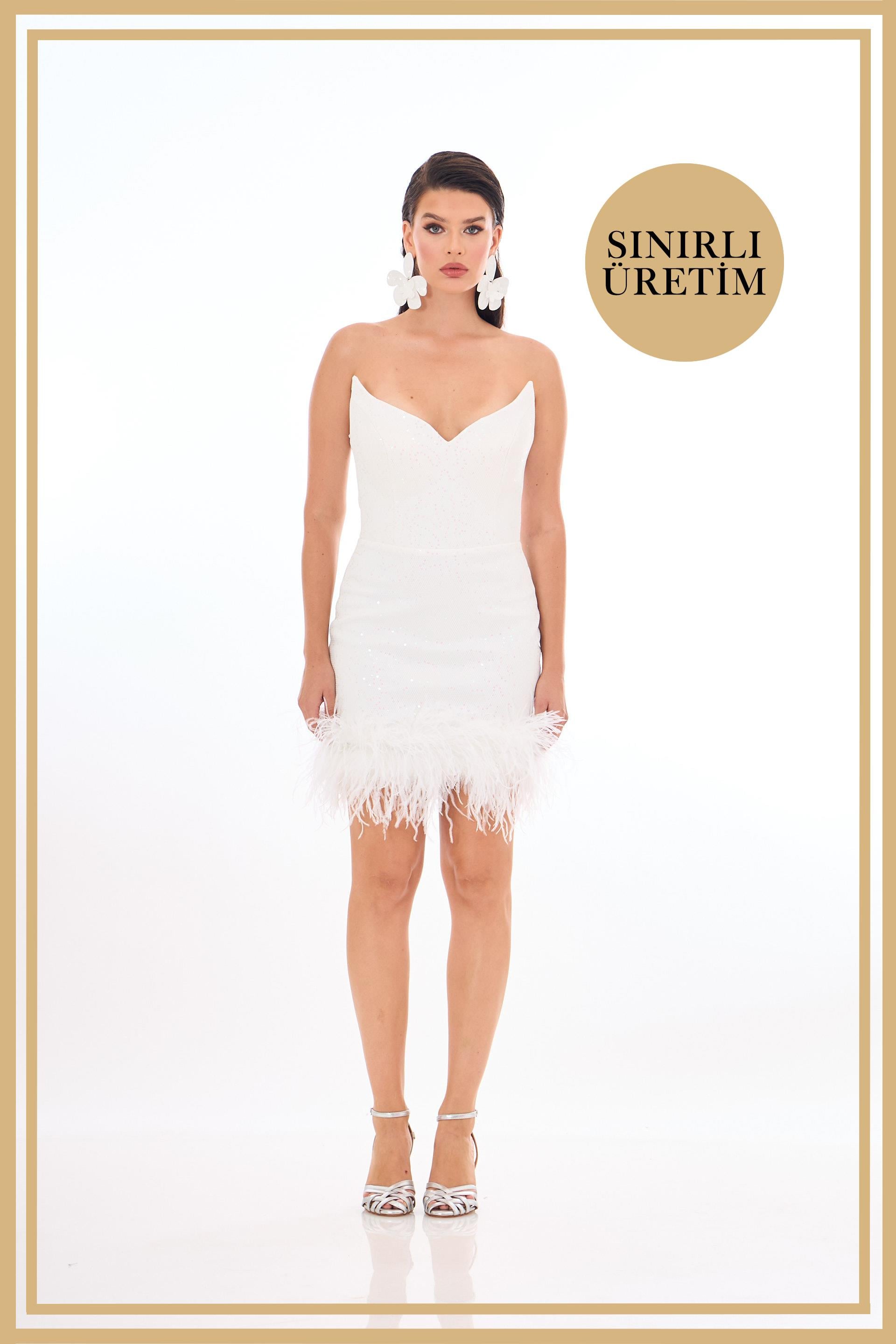 40000-2CARMENCarmen Limited Edition | OLİVİA Beyaz Mini Elbise