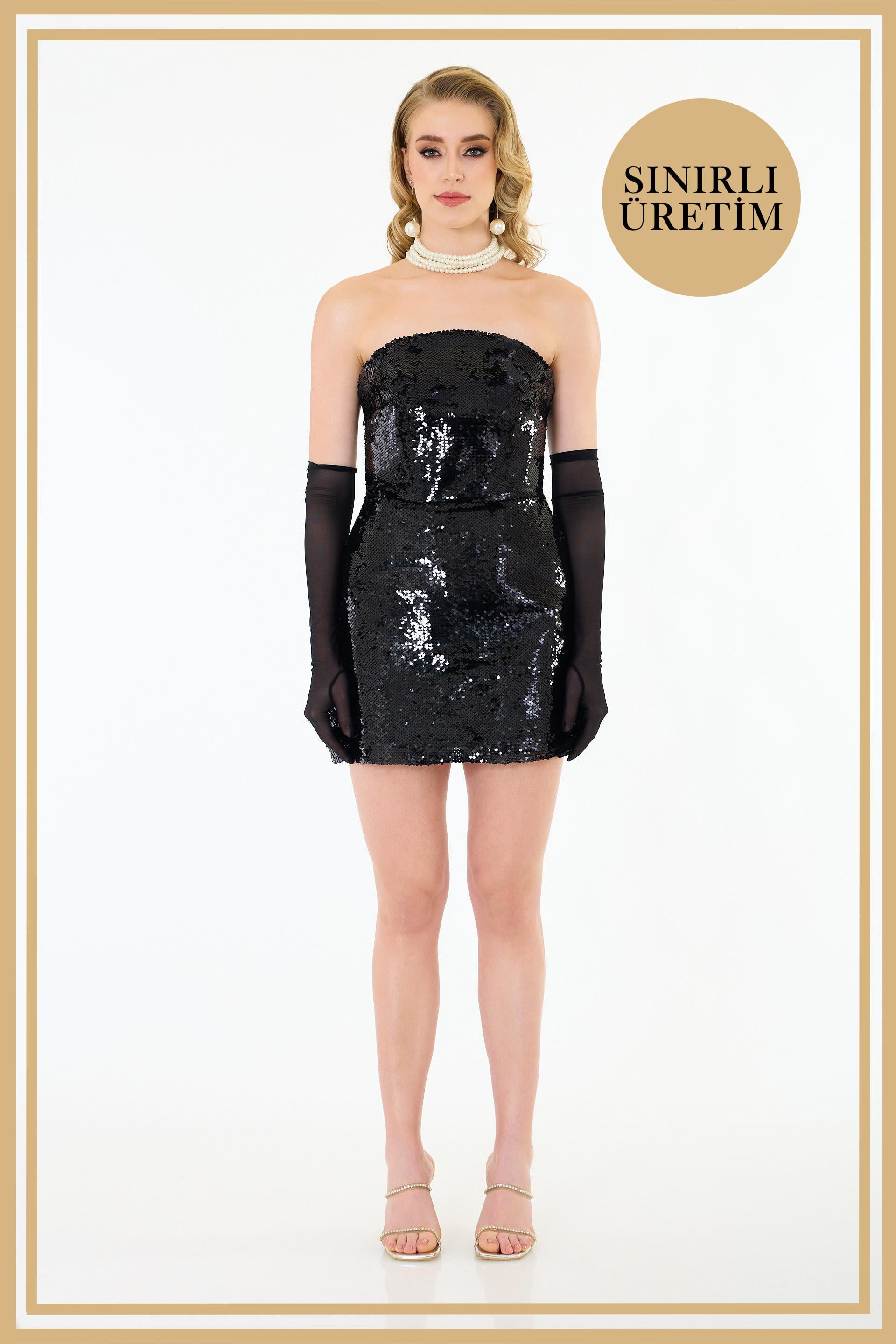 40006-27CARMENCarmen Limited Edition | LOLA Siyah Uzun Elbise