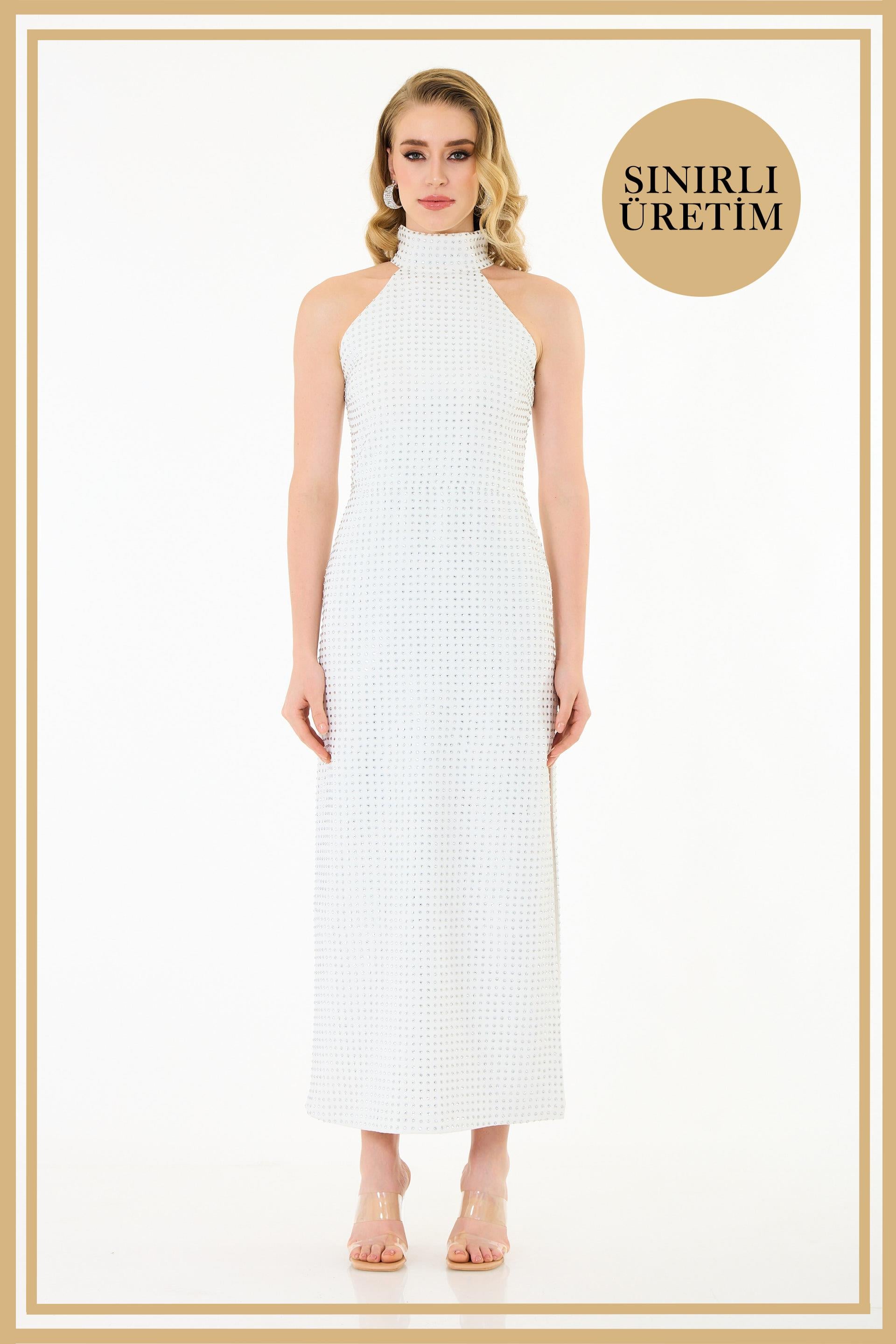 40016-27CARMENCarmen Limited Edition | LILY Beyaz Uzun Elbise