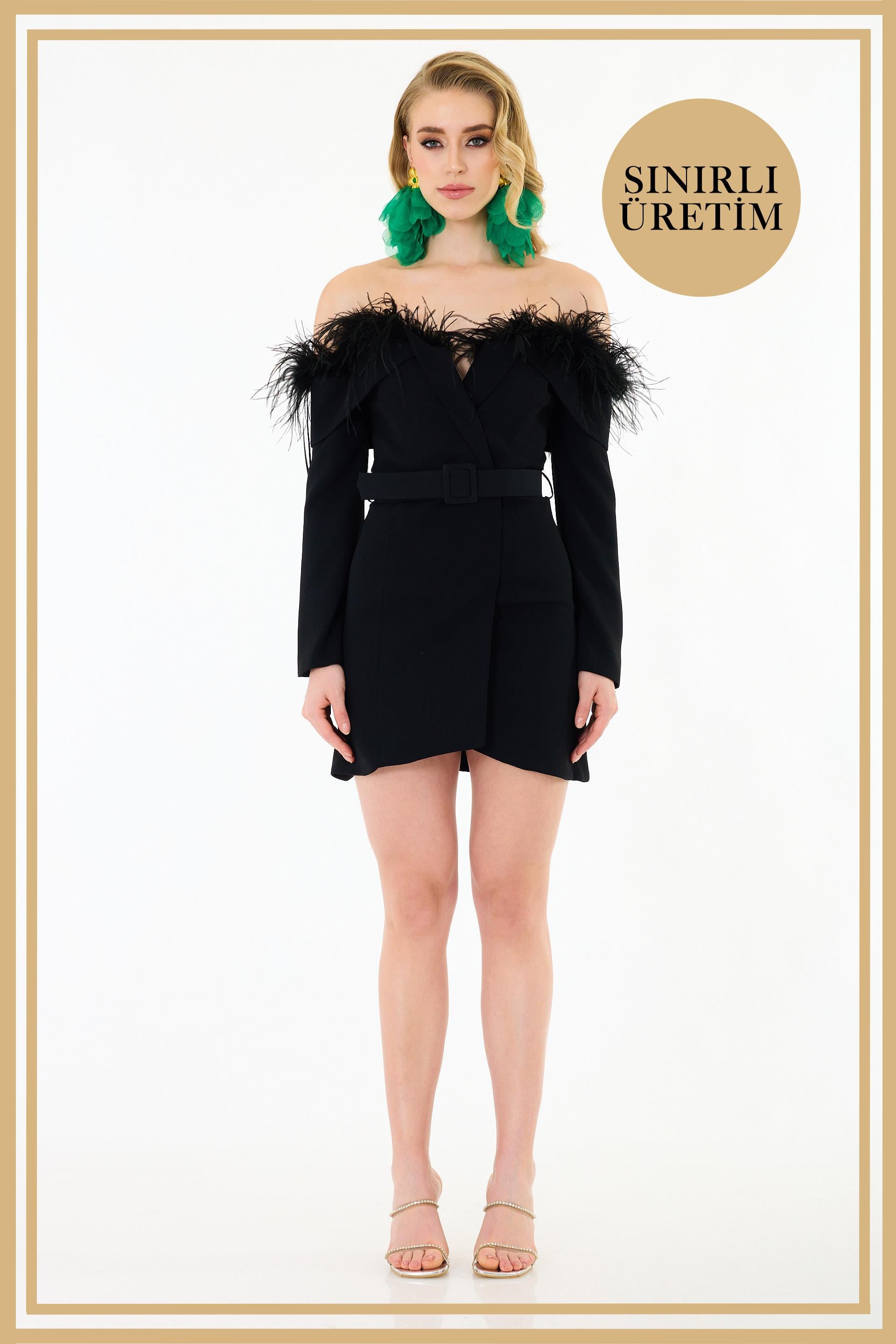 40029-27CARMENCarmen Limited Edition | DAISY Siyah Mini Elbise