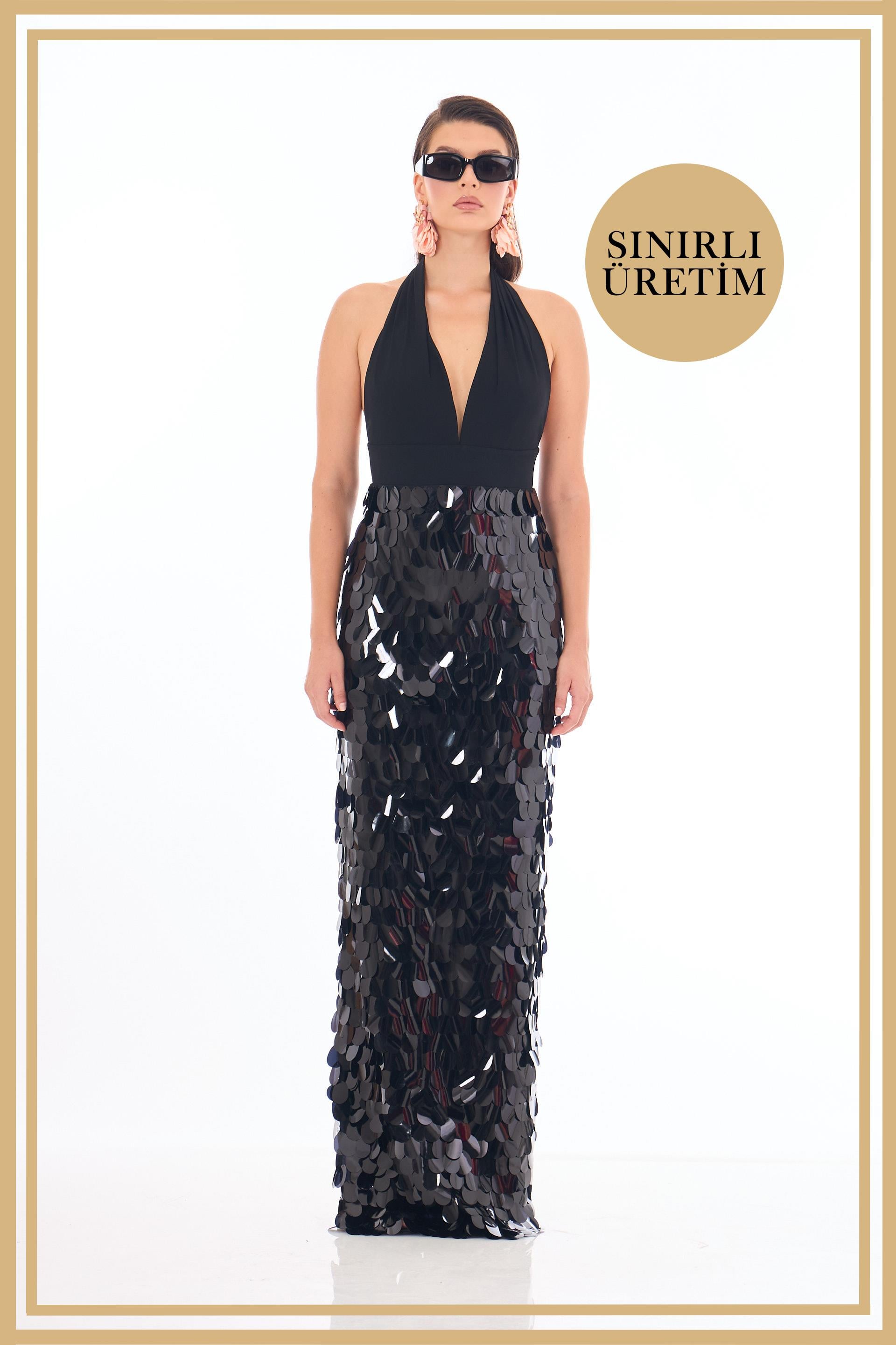 40031-27CARMENCarmen Limited Edition | ANDREA Siyah Uzun Elbise