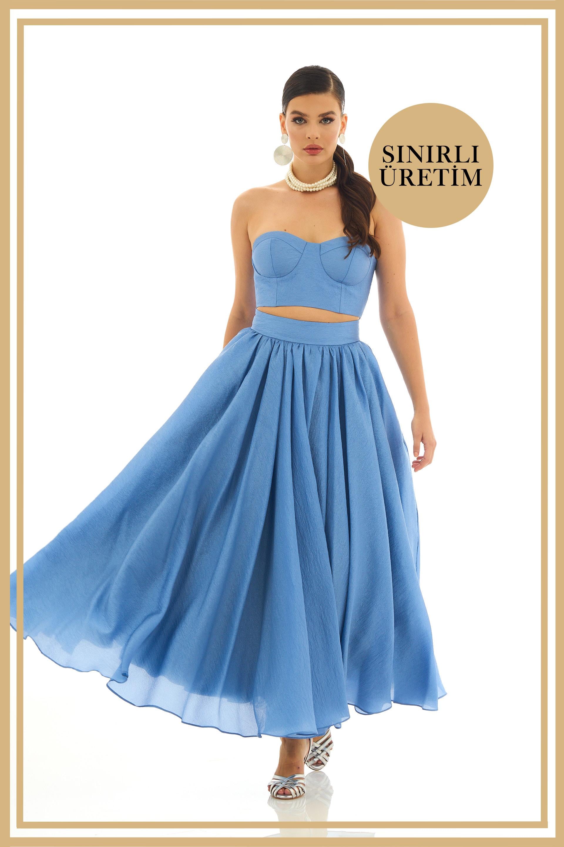 40035-16CARMENCarmen Limited Edition | SOLANA Mavi Midi Takım