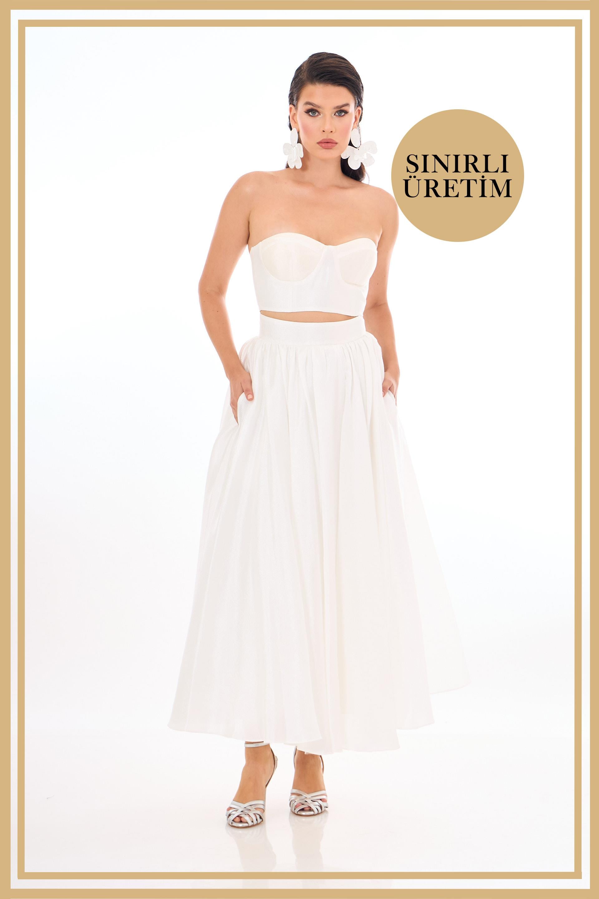 40035-6CARMENCarmen Limited Edition | SOLANA Beyaz Midi Takım