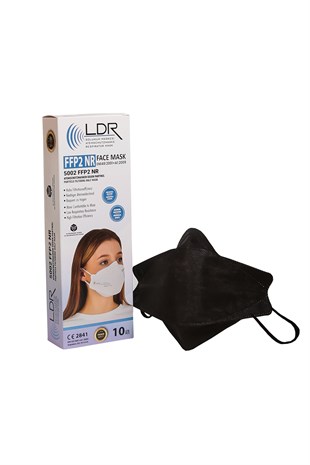 LDR 5002 FFP2 NR Toz Maskesi Siyah (10'lu Paket)