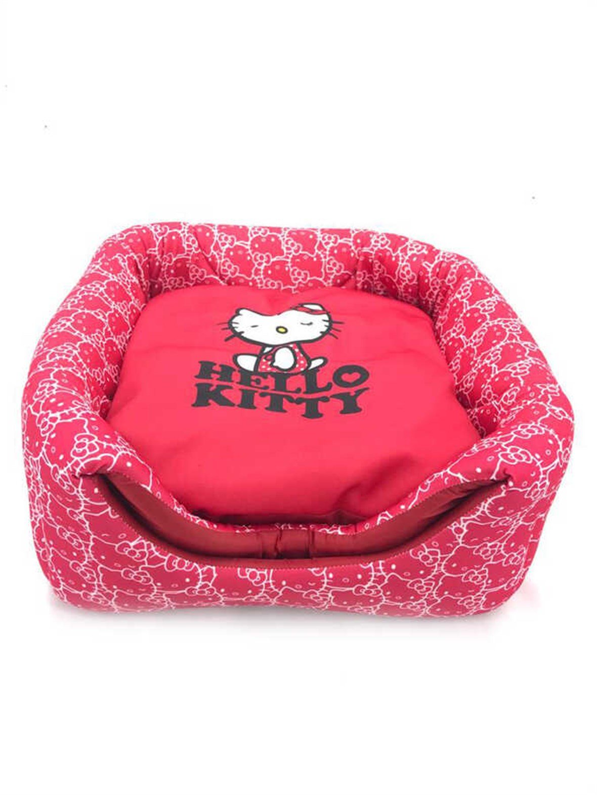 Hello Kitty 3 Fonksiyonlu Küp Kedi Evi Yatağı Kırmızı