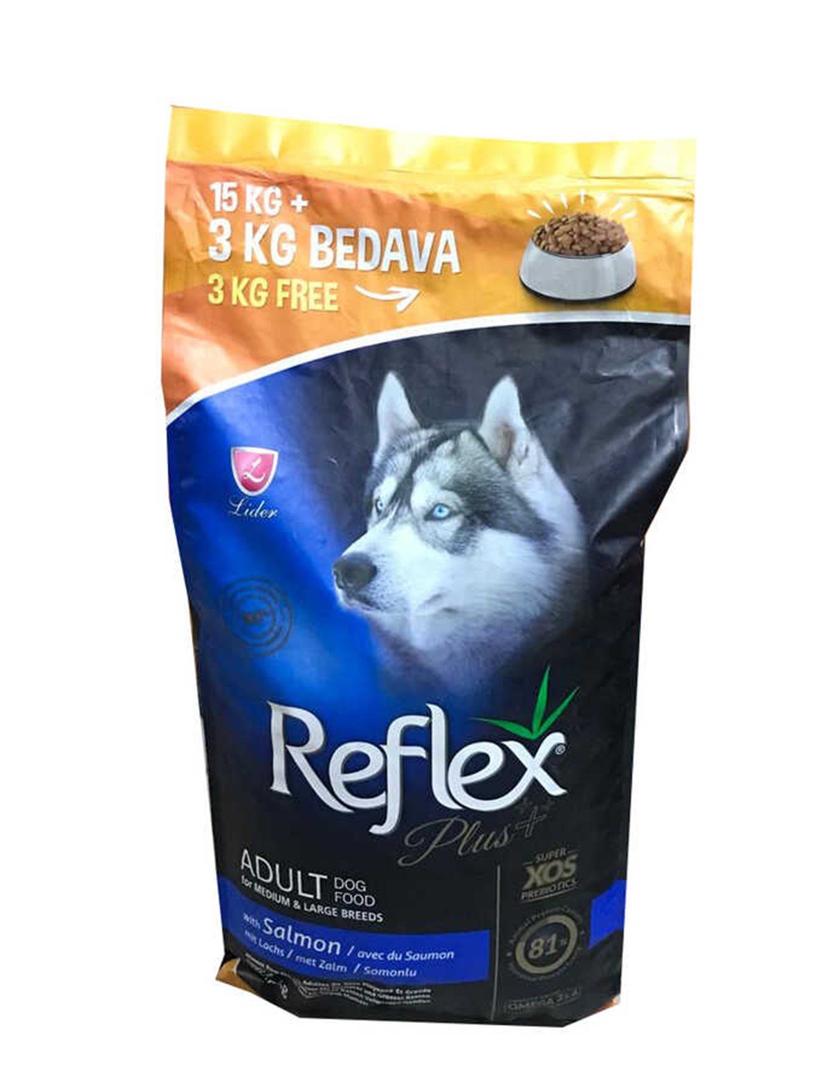 Reflex Plus Somonlu Yetişkin Köpek Maması 18kg