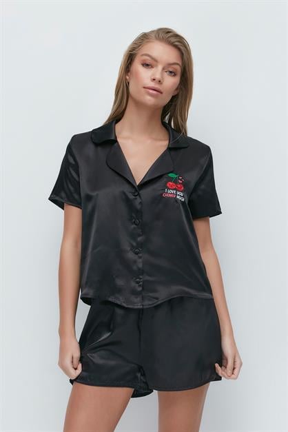 Satin Short Pyjama Set 033