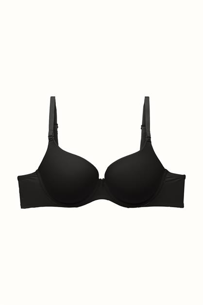 3lü Paket Dolgusuz Yumuşak Kaplı Örme Sütyen C37010 Siyah/Ten