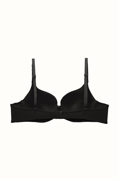 3lü Paket Dolgusuz Yumuşak Kaplı Örme Sütyen C37010 Siyah/Ten