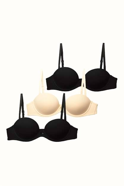 3-Pack Double Push-Up Strapless Bra C37040