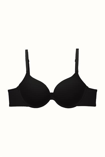 3lü Paket Double Push Up Yumuşak Kaplı Örme Sütyen C37035 Siyah/Beyaz/Ten