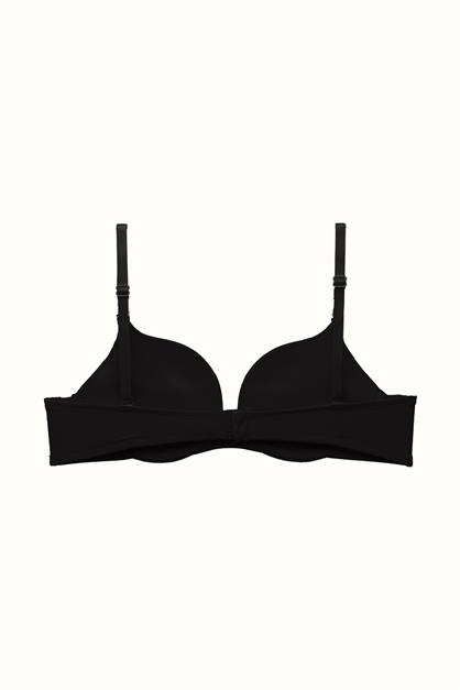 3lü Paket Double Push Up Yumuşak Kaplı Örme Sütyen C37030 Siyah/Beyaz/Ten