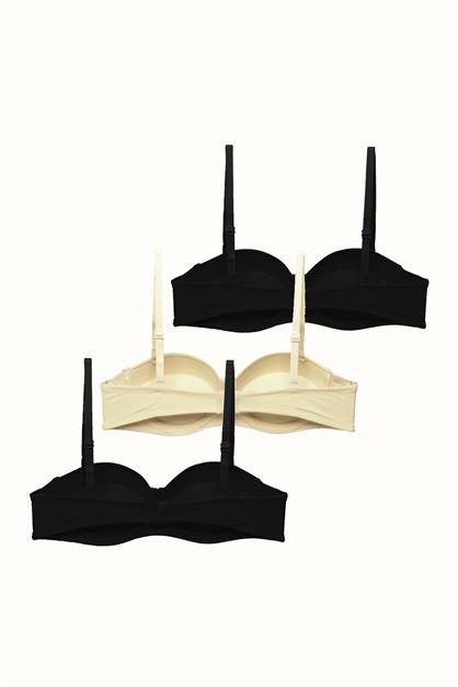 3-Pack Push Up Straples Knitted Bra C37055