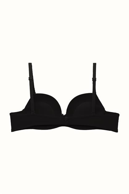 3lü Paket Push Up Yumuşak Kaplı Örme Sütyen C37020 Siyah/Beyaz/Ten