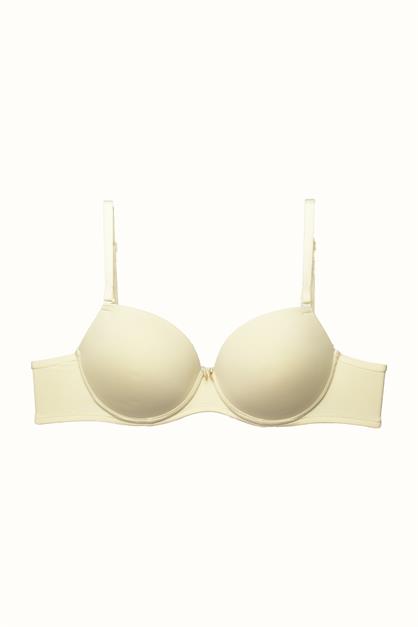 3lü Paket Push Up Yumuşak Kaplı Örme Sütyen C37020 Siyah/Ten