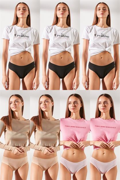 7 Pack Brazilian Panties 595