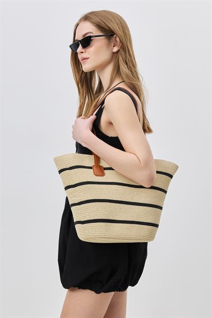 Straw Shoulder Bag with Strap Y9201
