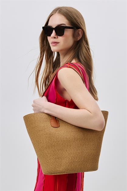 Straw Shoulder Bag with Strap Y9201