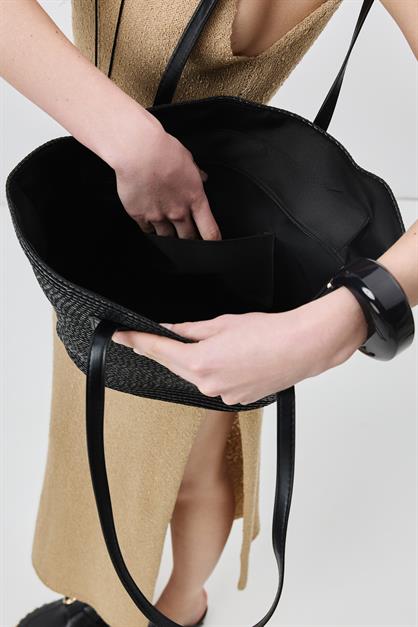 Straw Shoulder Bag with Strap Y9201