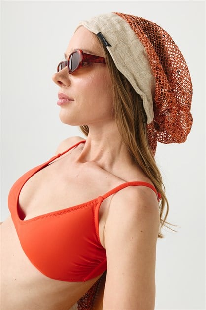 Ayarlanabilir Yazlık Bandana Şapka Y8241 Turuncu