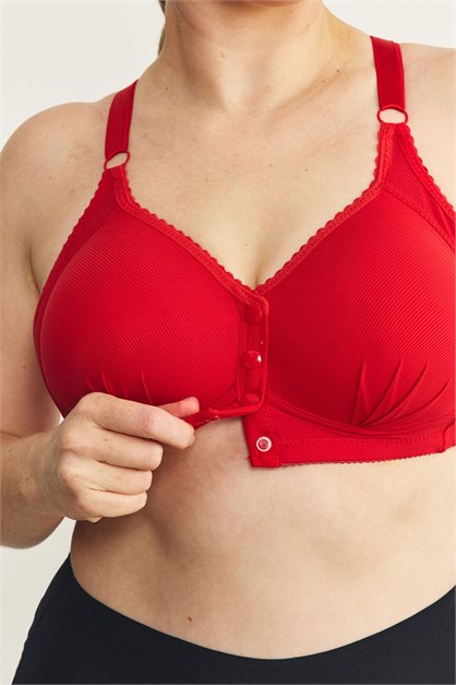 Balensiz Çıtçıtlı Toparlayıcı Sütyen CC897 Kırmızı