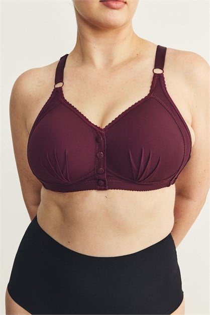 Balensiz Çıtçıtlı Toparlayıcı Sütyen CC897 Mor