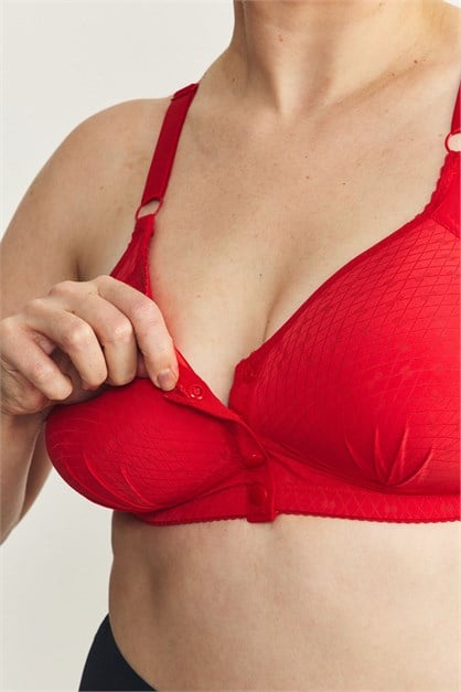 Balensiz Çıtçıtlı Toparlayıcı Sütyen CC869 Kırmızı