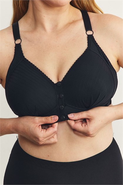 Balensiz Çıtçıtlı Toparlayıcı Sütyen CC867 Siyah